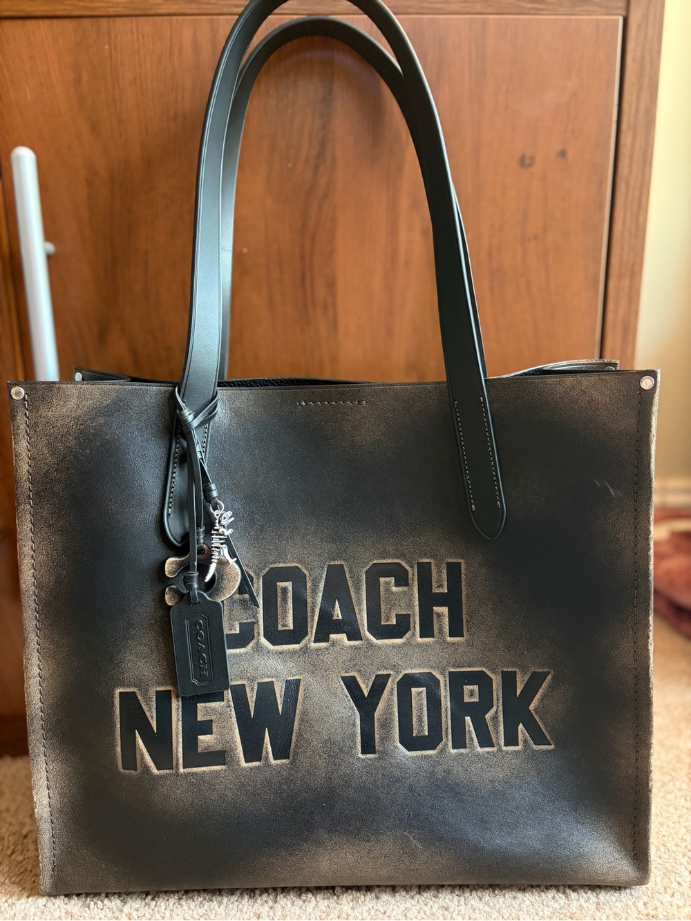 COACH XL Relay Tote in “Loved Leather” CBF28